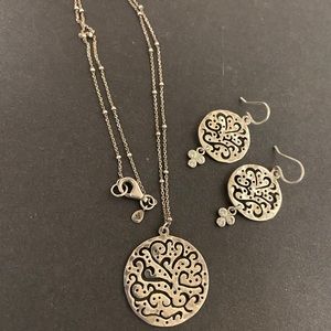 Silpada Necklace & Earrings- Sterling Silver set
